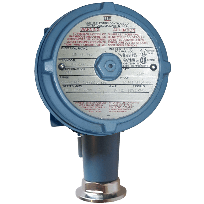 United Electric Pressure Switch, 120 Series Type J120 Models 565 to 567